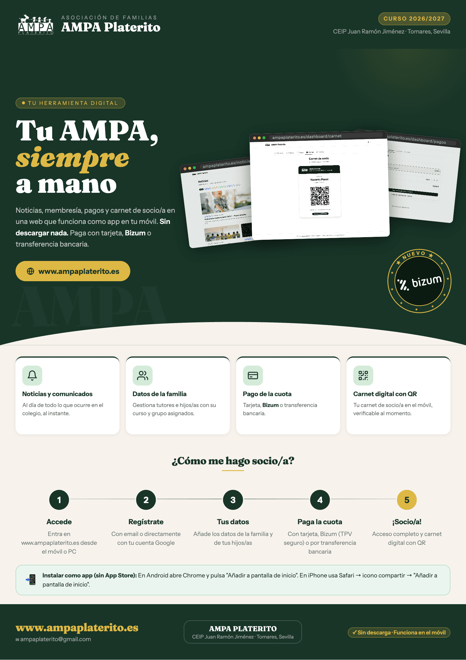 ¡Ya está aquí tu AMPA digital! Curso 2026/2027